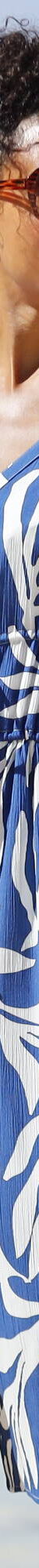 Robe de plage imprimée, crépon (bleu / écru) Robe de plage imprimée, crépon (bleu / écru)